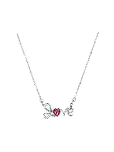 Personalized Austria Crystal LOVE Necklace