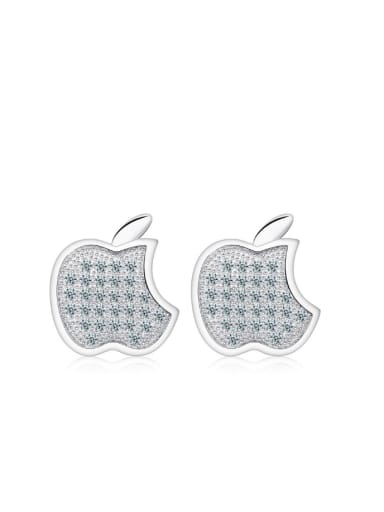 Creative Apple Shaped Fashion Stud Earrings