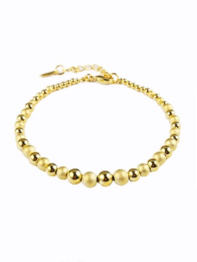 Simple Beads Gold Plated Bracelet