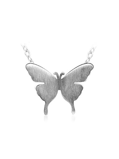 Women 925 Silver Butterfly Shaped Necklace