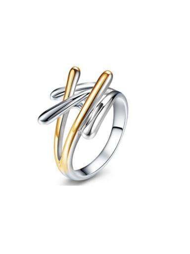 Two color electroplated Cross Ring