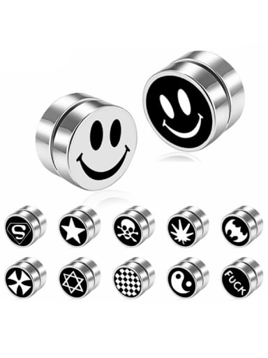 Stainless Steel With Simplistic Round Stud Earrings