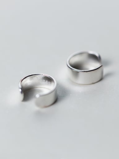 Elegant Geometric Shaped S925 Silver Clip Earrings
