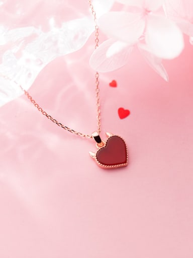 925 Sterling Silver With Platinum Plated Cute Heart Locket Necklace