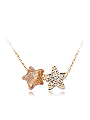 Fashion Austria Crystal Stars Necklace