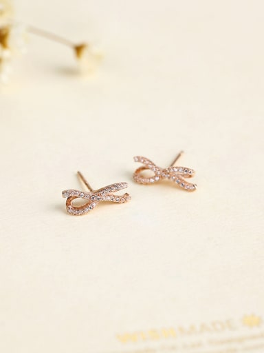 Rose Gold Plated Bowknot cuff earring