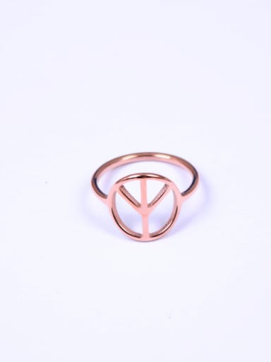 Simple Hollow Titanium Fashion Ring