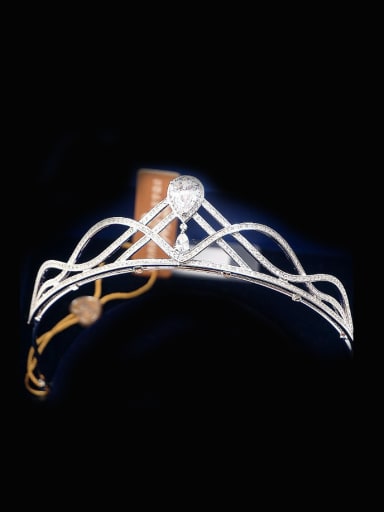 custom Simple Style Noble Zircons Hollow Wedding Hair Accessories