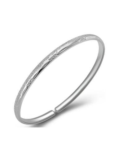 Bohemia style 999 Silver Polish Stars Opening Bangle