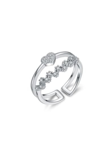 High Quality Micro Pave Zircon Opening Ring