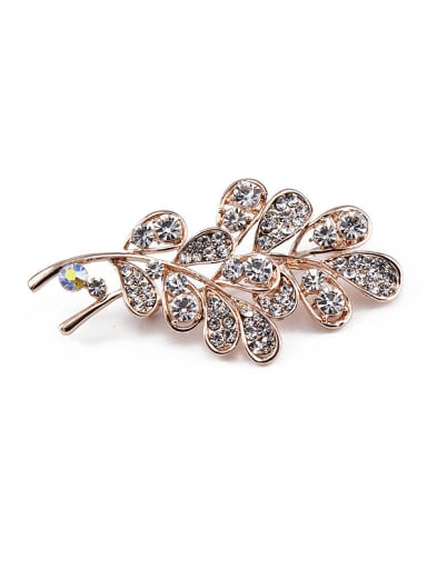 2018 Rose Gold Plated Leaf Brooch