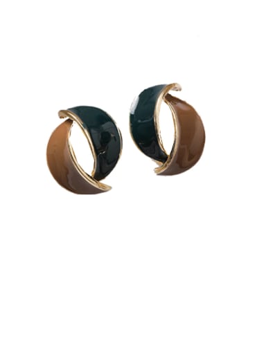 Alloy With Gold Plated Simplistic Geometric Stud Earrings