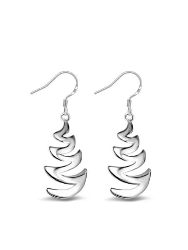 Creative Fashion White Gold Plated Drop Earrings