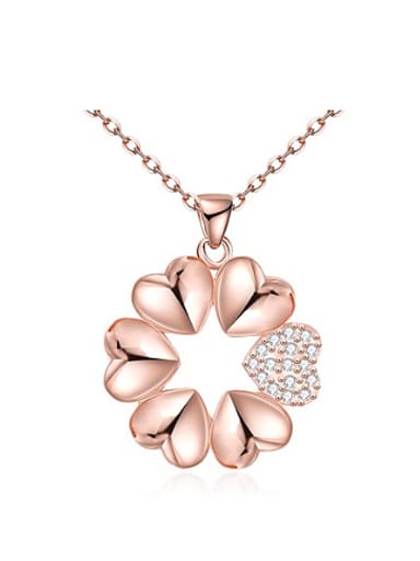 Fashion Heart shapes Zircon Necklace