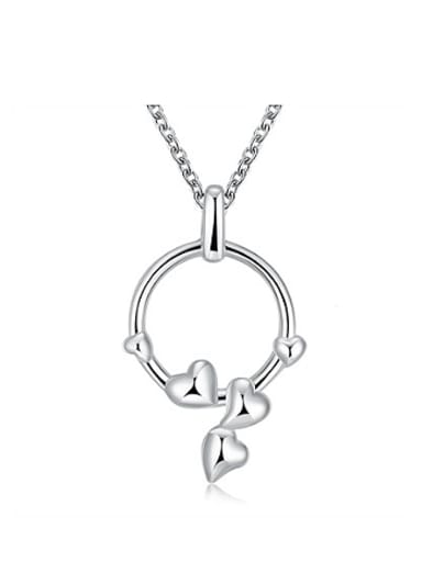 Simple Round Heart shapes Necklace
