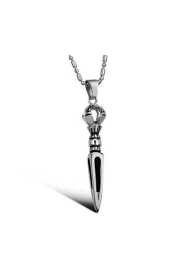 Personalized Sharp Pendant Titanium Necklace