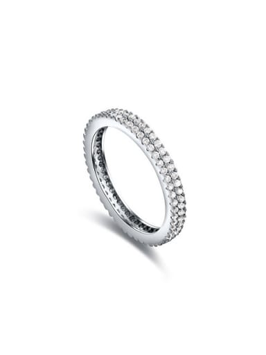 Simply Style Geometric Shaped AAA Zircon Ring