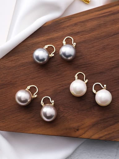 Alloy With Imitation Pearl Clip On Earrings