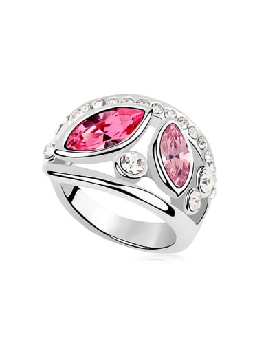 Exaggerated Marquise Cubic austrian Crystals Alloy Ring