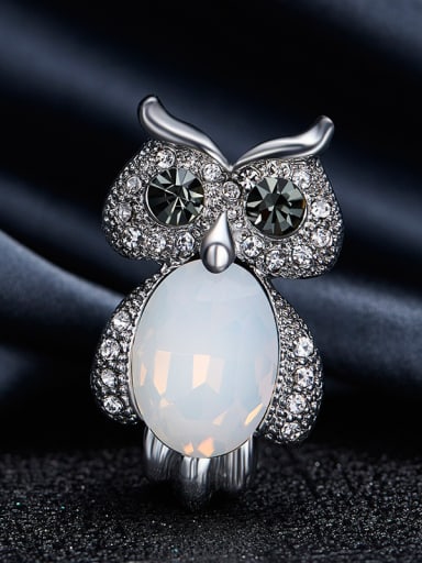 custom Owl Shaped austrian Crystal Brooch