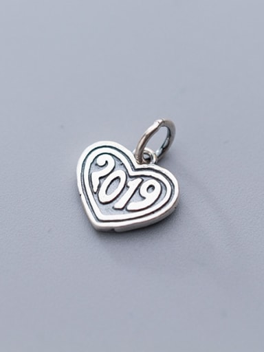 925 Sterling Silver With Antique Silver Plated Vintage Heart Pendants