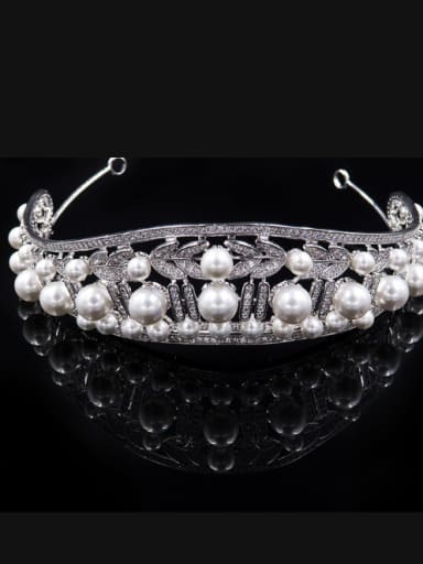 Artificial Pearls Zircons Shining Noble Hair Accessories