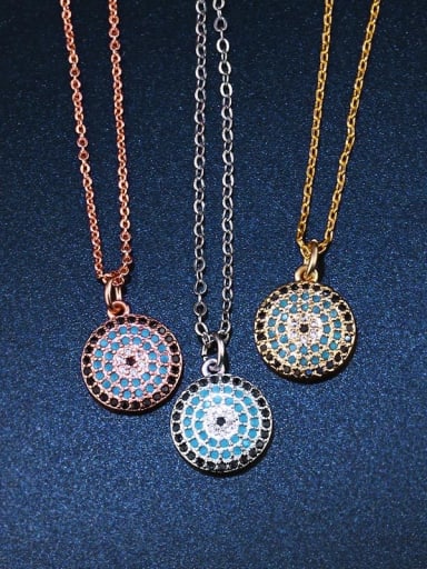 Copper With Cubic Zirconia Fashion Round Necklaces