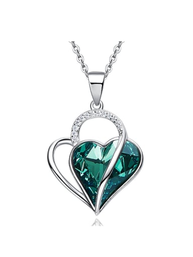 Fashion austrian Crystal 925 Silver Heart Pendant