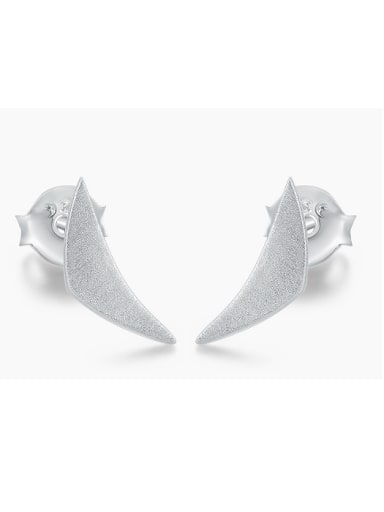 Simple Personalized 925 Sterling Silver Stud Earrings