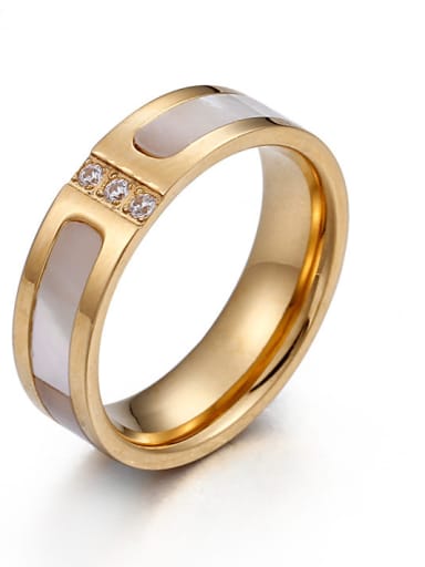 Stainless Steel With 18k Gold Plated Trendy Rings