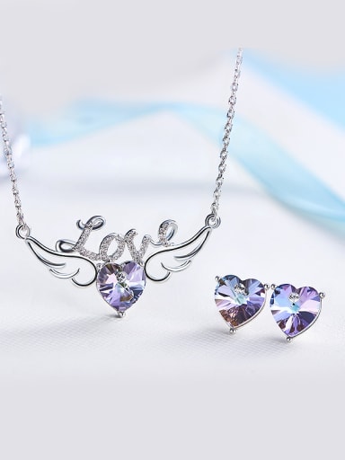 custom austrian Crystal Heart-shaped Set