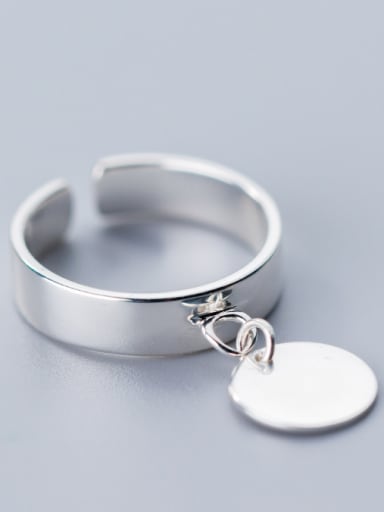 925 Sterling Silver With Platinum Plated Trendy Round Rings