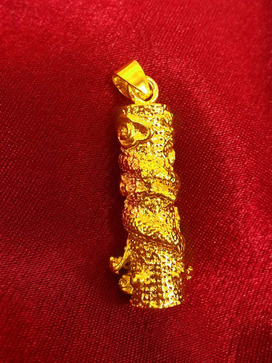 Gold Plated Dragon Shaped Pendant
