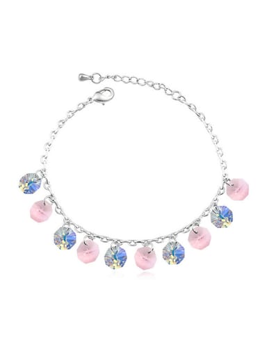 Simple Round austrian Crystals Alloy Anklet