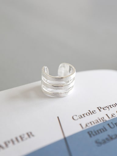 Sterling silver  simple pierced ear clip
