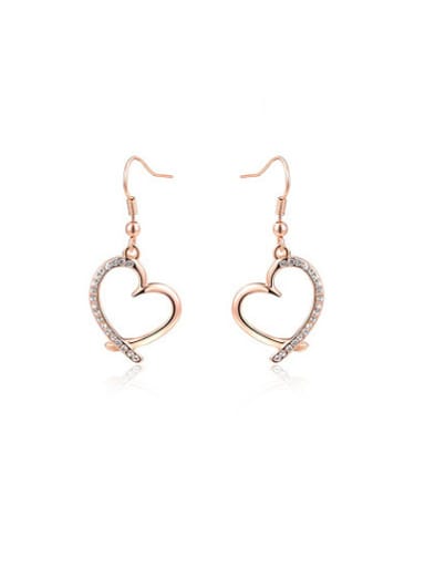 Exquisite Heart Shaped Acrystria Crystal Drop Earrings