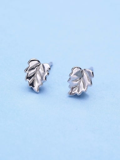 925 Silver Leaf Shaped stud Earring