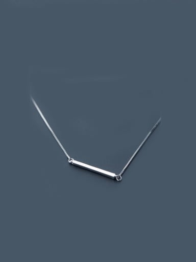 S925 Silver Slot Type Simple Necklace