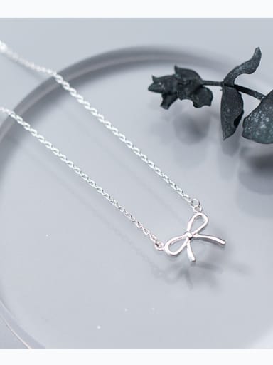 Sterling Silver Bowknot sweet and lovely necklace chain