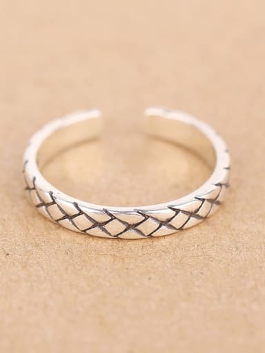 Simple Woven Pattern Opening Ring