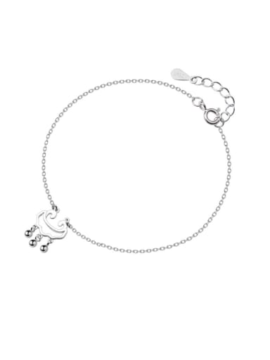 925 Sterling Silver With Platinum Plated Personality Locket Anklets