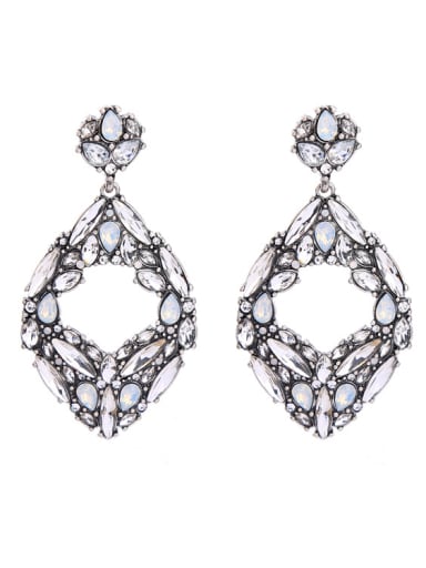 Elegant Shining Artificial Stones Elegant Women Drop Earrings
