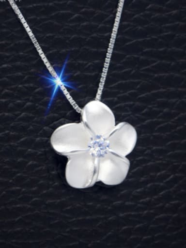 S925 silver beautiful bauhinia flower necklace