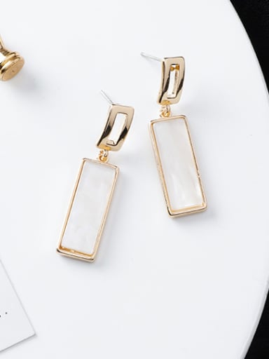 Alloy With Gold Plated Simplistic Geometric Drop Earrings