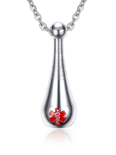 Exquisite Perfume Bottle Shaped Stainless Steel Pendant