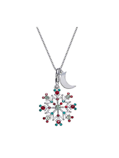 Snowflake Shaped Crystal Necklace
