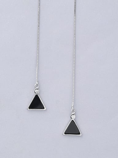 Triangle Shaped Carnelian Line Earrings