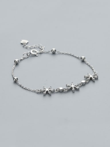 925 Silver Snowflake Shaped Bracelet