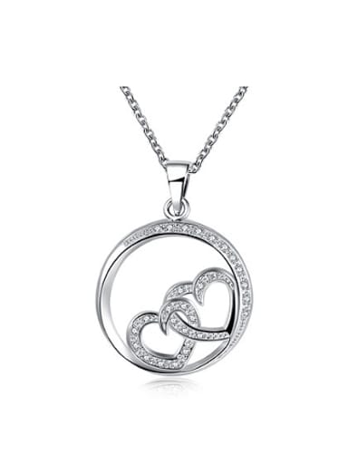 Simple Hollow Round Heart-shaped Necklace