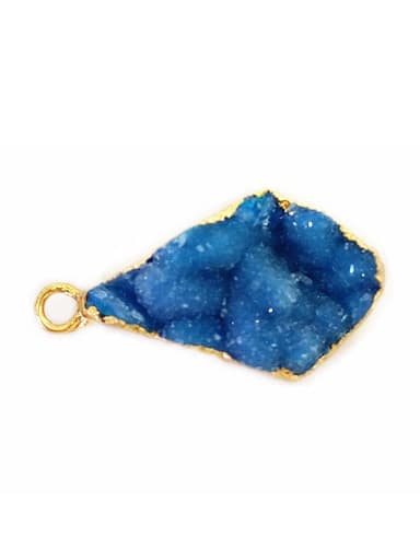 Fashion Natural Blue Crystal Gold Plated Pendant